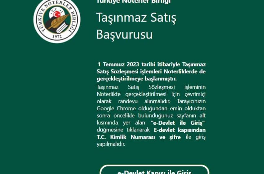  Noter Tapu Devri Başvurusu Nasıl Yapılır?